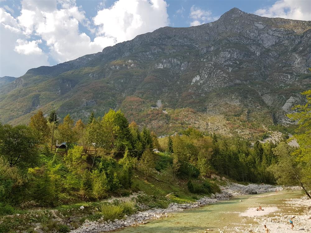 Soča river and mountains